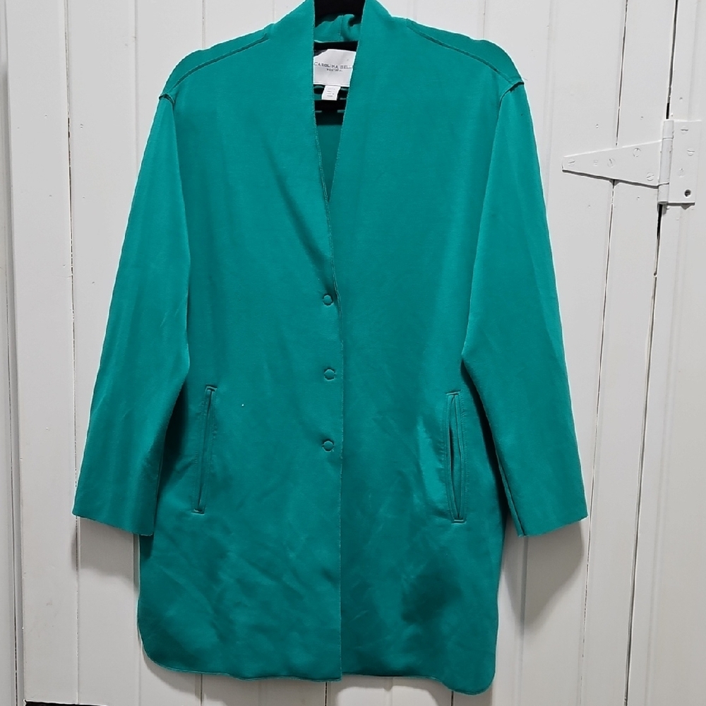 Carolina Belle Teal Trench Coat